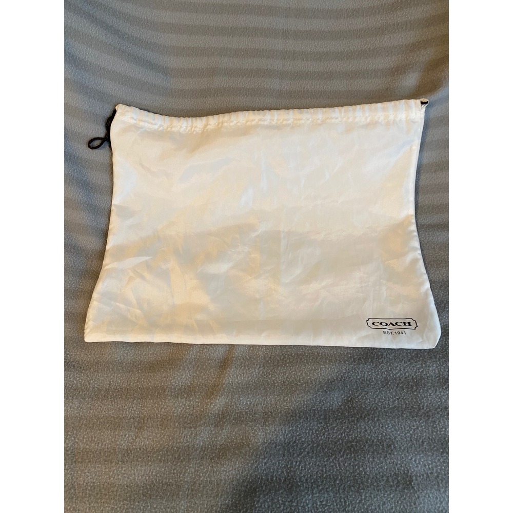 Coach White Drawstring Dust Bag Storage Accessory for Handbags Shoes EST 1941